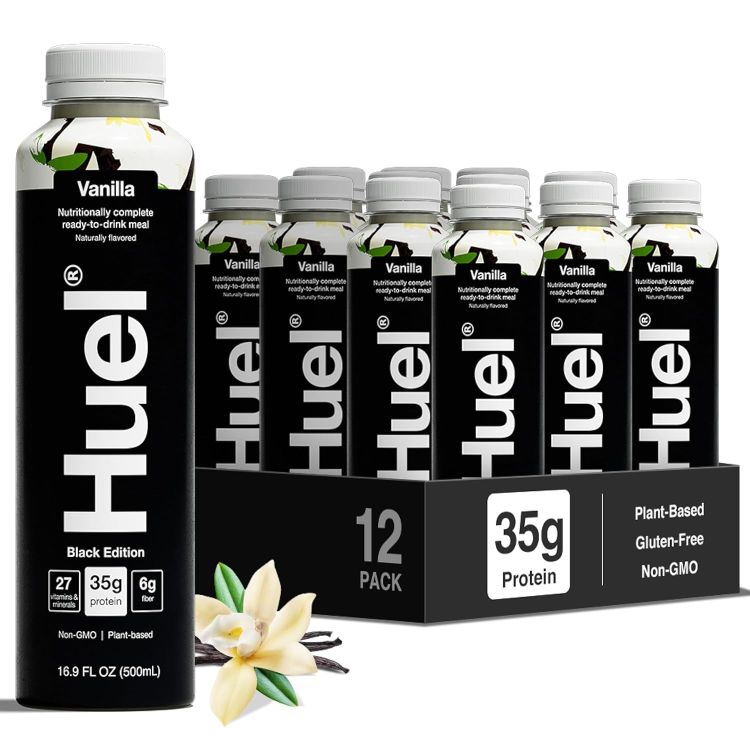 ヒュエル ブラックエディション RTD バニラ ミールリプレイスメント ドリンク 500ml 12本パック Huel Black Edition Ready-to-Drink Vanilla Meal Replacement Drink 16.9 Fl Oz 12 Pack 【お取り寄せ商品】｜アメリカお菓子のYummy USA