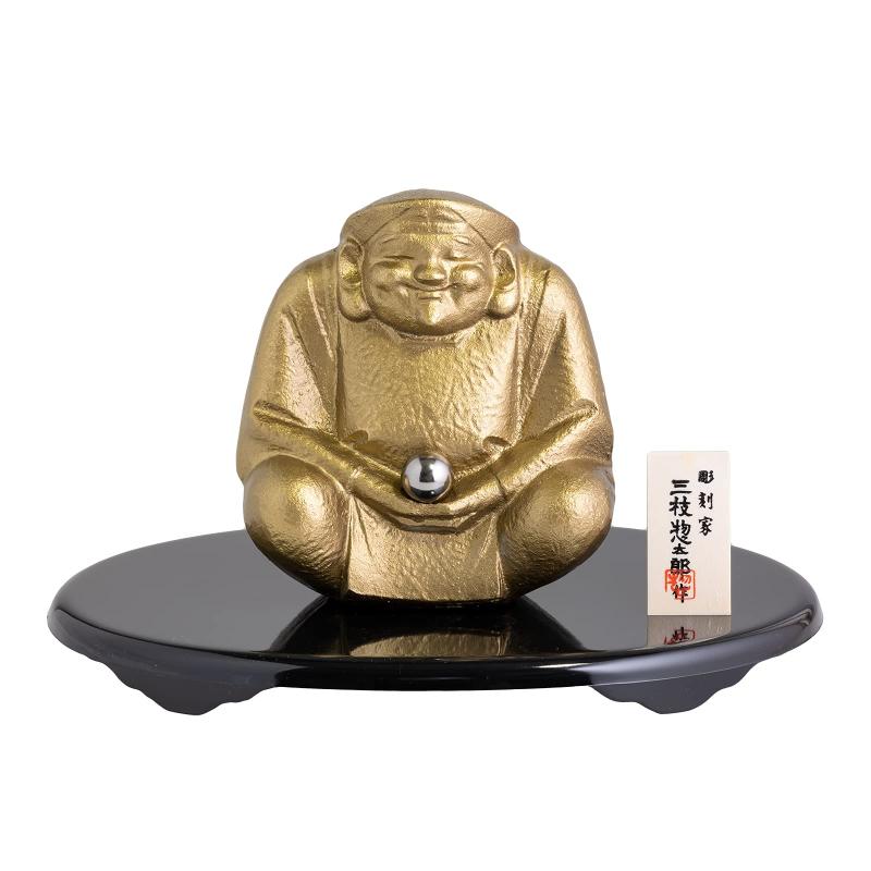 珠玉 大黒天 日展刻みつける家 三枝惣太郎 藍本＿仏像 飾りつけ 七福神 丘岡銅器 (ほうじゅだいこくてん)