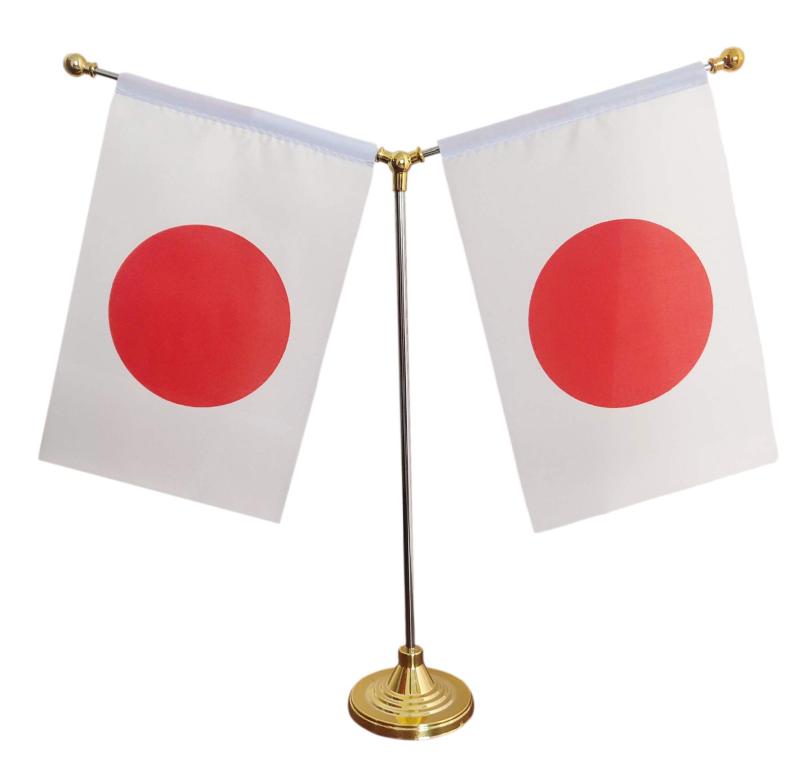 楽天市場】卓上旗 旗立て台 ミニポール2本立台 日本国旗 日の丸