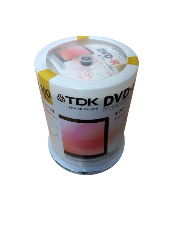 TDK データ用DVD-R 4.7GB 1-16倍速対応 ホワイトワイドプリンタブル 100枚スピンドル DR47PWC100PUE
