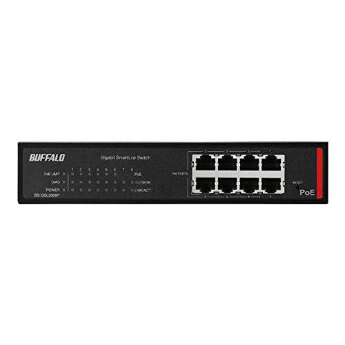 BUFFALO 法人向け レイヤー2 Giga PoE スマートLiteスイッチ 8ポート BS-GSL2008P｜ゆもり　店