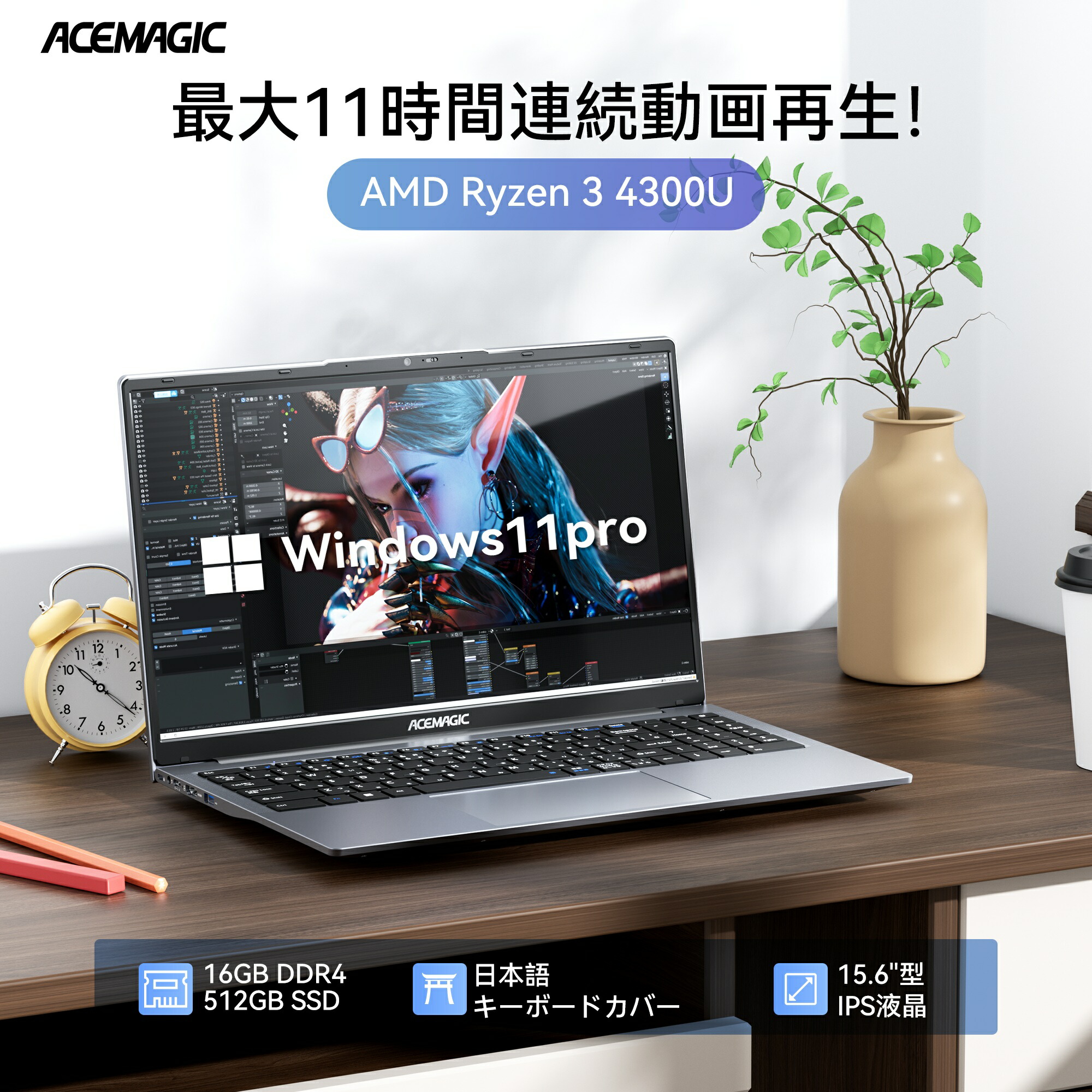 楽天市場】ミニPC mini pc AMD Ryzen R2544 NIPOGI 動作より安定 4C/8T