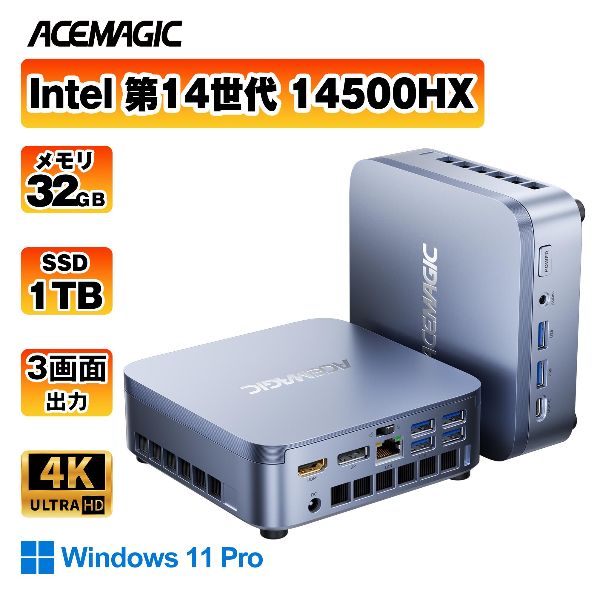 ミニマイコン【Intel 第14時人HX】Mini マイコン i5-14500HX/i7-14650HX/i9-14900HX より分ける可 32GB+1結核症 最大限度24中核グループ32スレッド TDP55W 3画面4K最終生産物 Win11 Pro DDR4・PCIe4.0 無線LAN6E+BT5.2 盛りだくさんなI/O界面積み上げる 高性能minipc 小型 ミニpc ゲーミング 学習机とっ始めpc ゲーミングpc