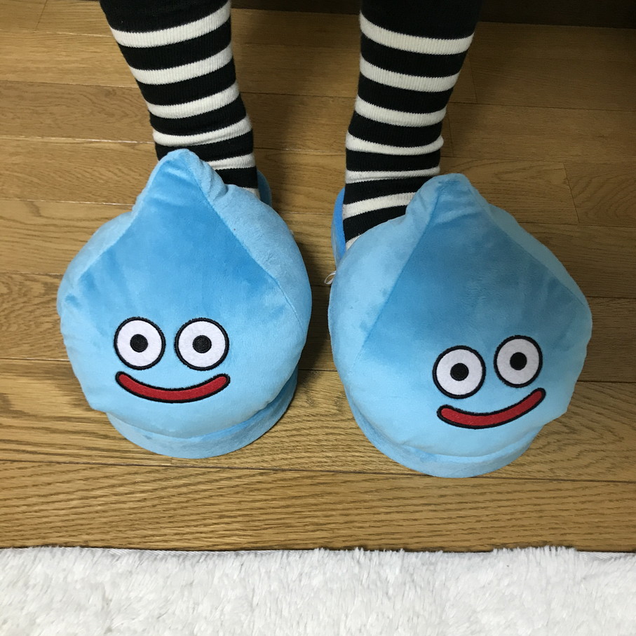*Dragon Quest Smile Slime Plush Doll slippers Slime