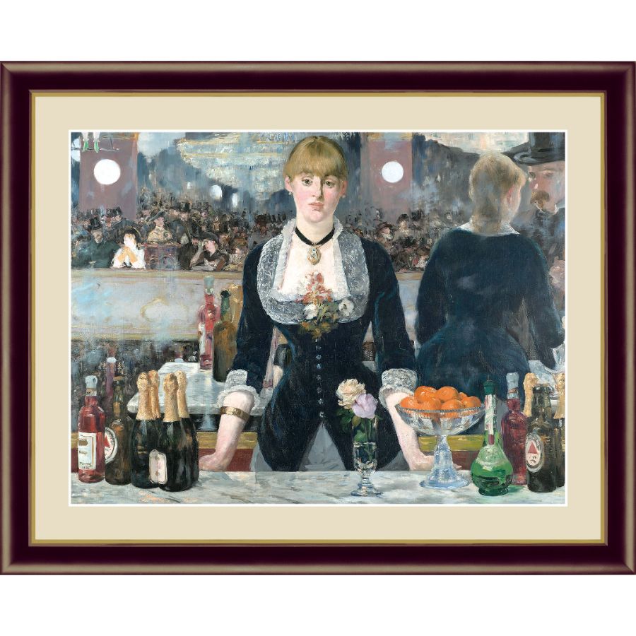 名画おしゃれ絵画アート絵インテリアモダン壁掛け水彩画フォリー・ベルジェールのバーLサイズ52cm×42cmアートパネルリビングトイレ玄関ギフト癒しかわいい送料無料