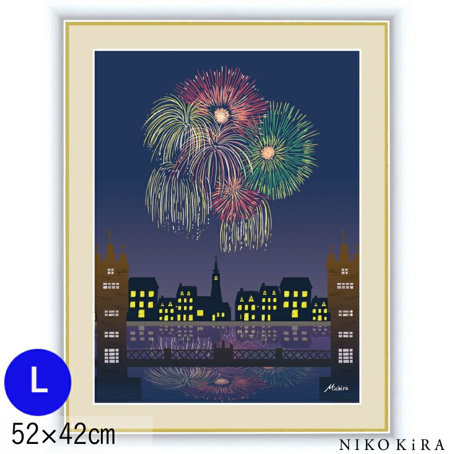 一部予約販売 田口 水彩画 壁掛け モダン インテリア 絵 アート 絵画 おしゃれ 名画 みちる 送料無料 かわいい 癒し ギフト 玄関 トイレ リビング パネル アート 42cm 52cm Lサイズ 花火 たぐち みちる Sank Ord999l Cl002f6 Dewampex Nl
