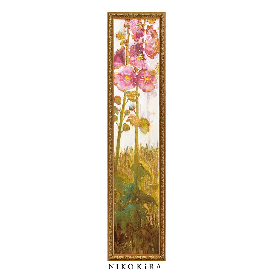 おしゃれ アート モダン 絵画 開運 額入り 玄関 トイレ かわいい 絵 花 はな 油絵 おしゃれ サラ ノトベール バッシーニ トリプティーク ローズ トレミエール2 24.5cm 104.5cm アート パネル ホテル|廣田書店