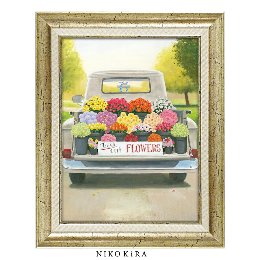 おしゃれ アート モダン 絵画 開運 額入り 玄関 トイレ かわいい お花 華 花 ブーケ 絵 カラフル 油絵 おしゃれ ジェームス ウィーンズ ビューティフル カントリー3 39.5cm 49.5cm アート パネル トイレ 玄関 トイレ 華やか｜廣田書店