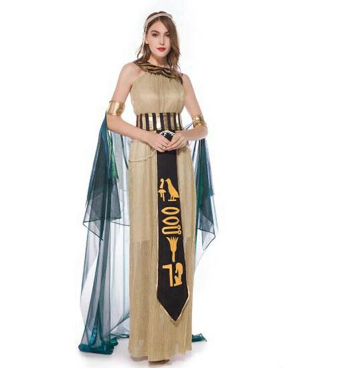 クレオパトラ 女王 エジプト Golden クレオパトラ 大人用コスチューム ハロウィン コスプレ 衣装 仮装 大人用 面白い キャラクター 女王　学園祭 文化祭 学祭 大学祭 高校 イベント ツタンカーメン イシス エジプト 王妃 女王 女神 コスチューム 海外 cosplay　2019新品