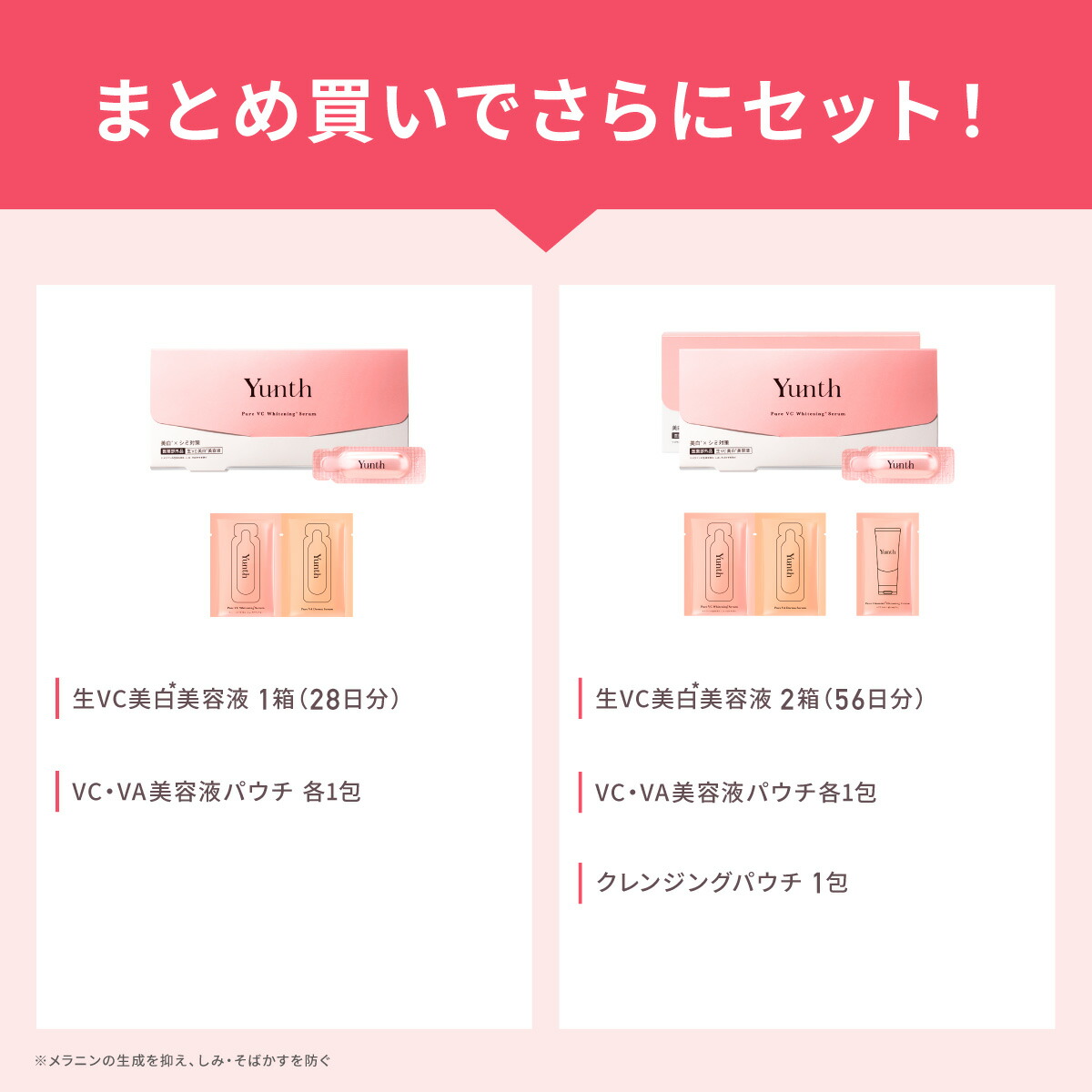 新品 ユンス Yunth 生ビタミンC美白美容液 1ml × 28 50箱セット Yunth 【国内正規品】Yunth 美容液 ユンス 生ビタミンC 美白美容