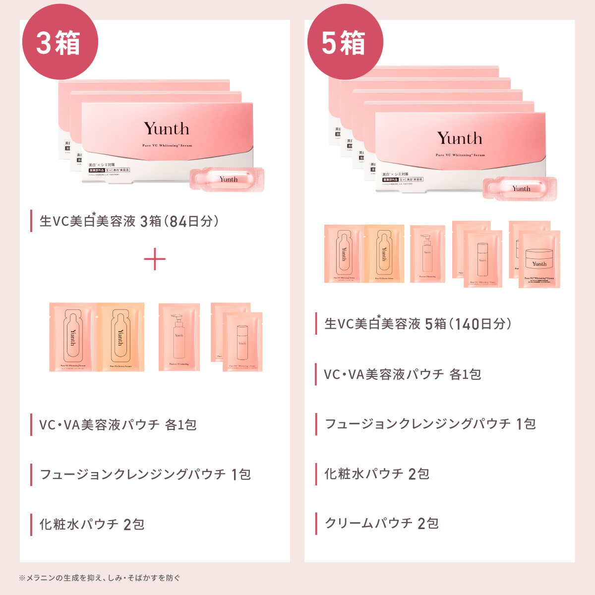 新品未開封ユンス Yunth 生ビタミンC美白美容液1ml × 28 2箱セット セット】 ユンス Yunth 生ビタミンC 美白美容液 1mL 28包 2個セット
