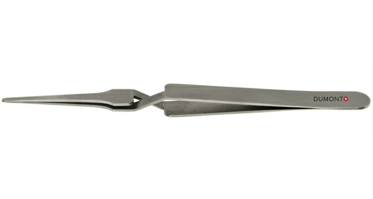 デュモント(DUMONT)ピンセット TYPE N2A（NO.N2A） デュモクセル（DUMOXEL） 標準光沢仕上げ 通常は先端が閉じている逆作用ピンセット （ネガティブピンセット）
