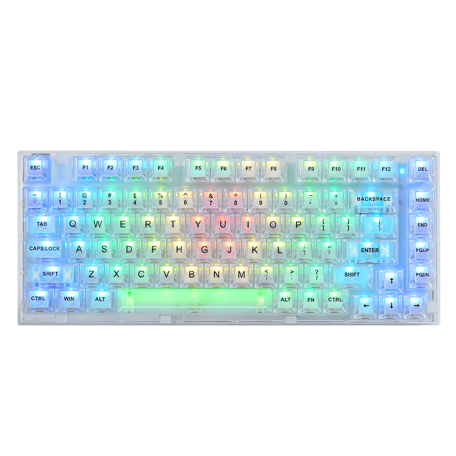 楽天市場】YUNZII X75 ホットスワップメカニカルキーボード 透明なキー