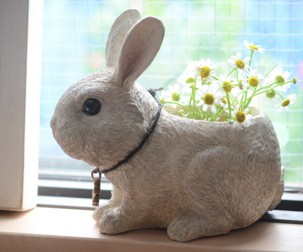 楽天市場】植木鉢 おしゃれ 鉢 プランター うさぎ ウサギ 可愛い