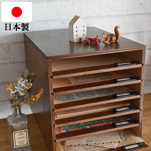 楽天市場】書類ケース 木製 a4 引き出し 『木製卓上3段スライド