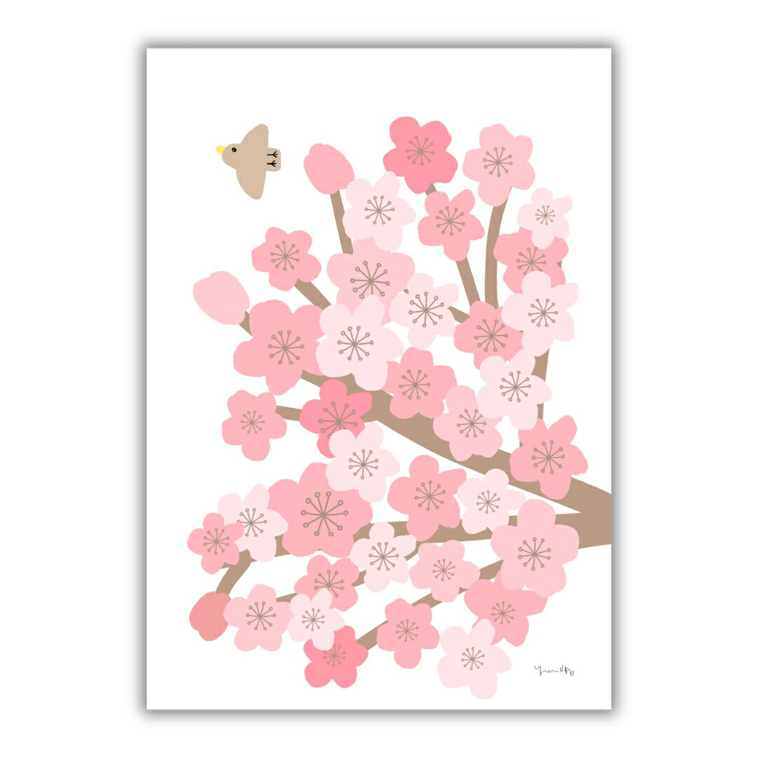 楽天市場】「桜」ポスター ポストカード ミニポスター はがき 桜