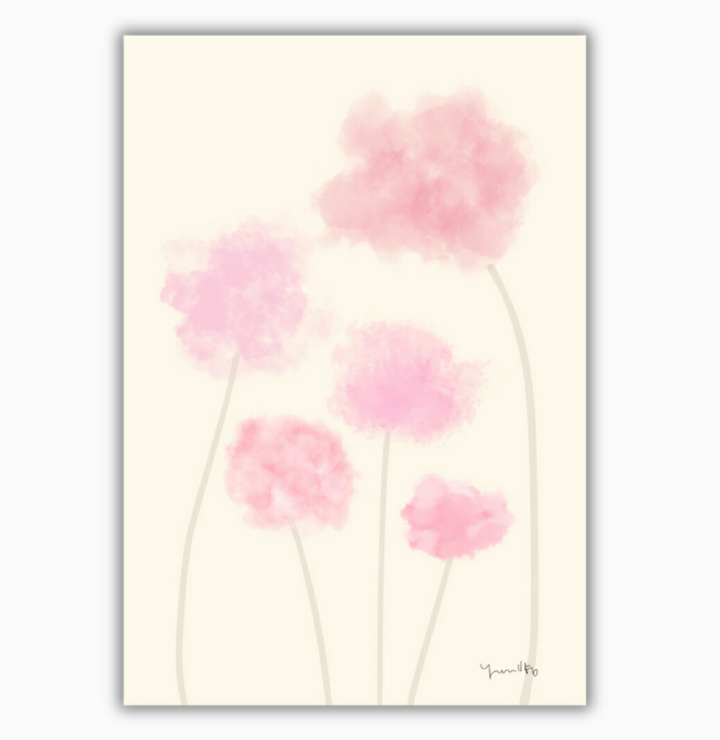 楽天市場】「flowers」 ポスター ポストカード ミニポスター はがき 花