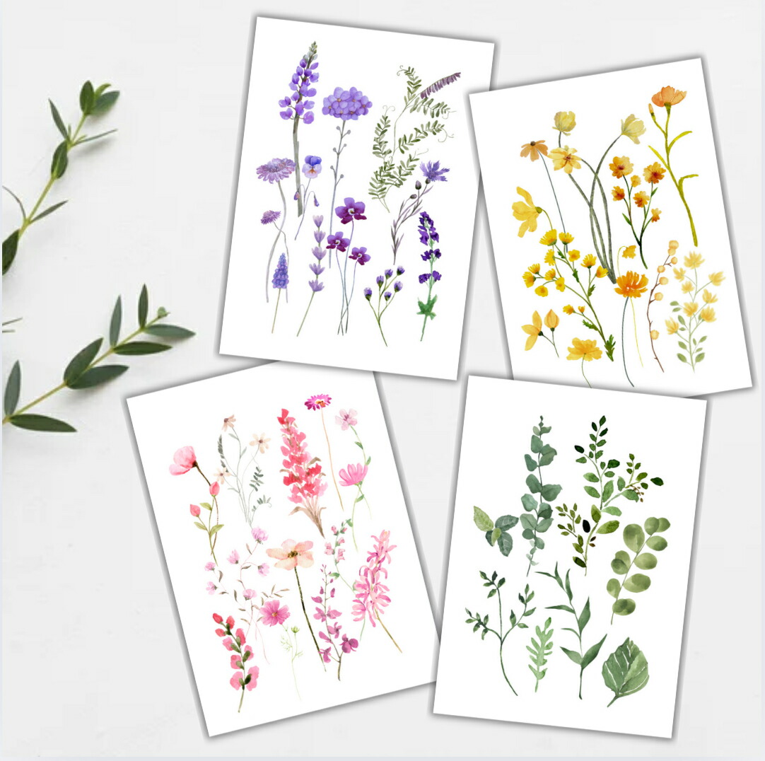 楽天市場】「flowers」 ポスター ポストカード ミニポスター はがき 花