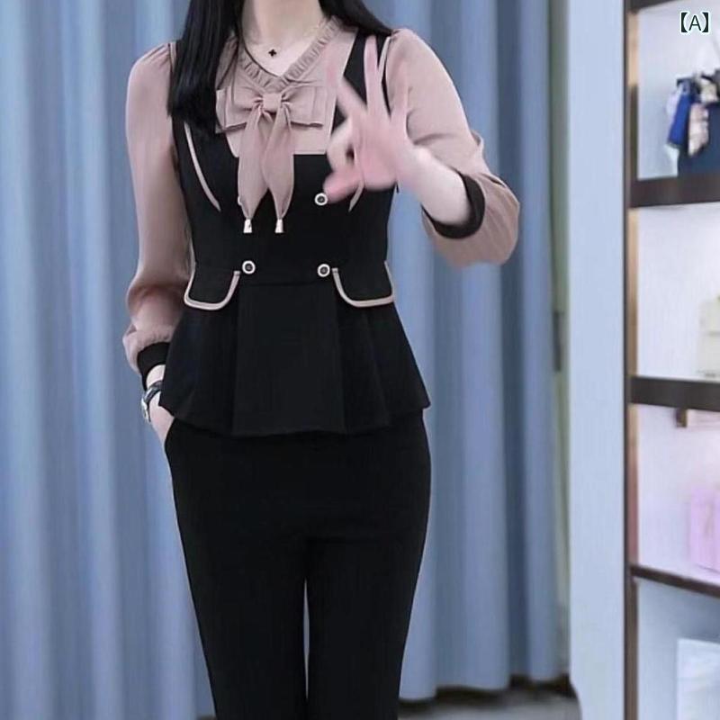 歳月 背広 心地よい お上さん服 惜しみ無い大いさ 成年者カワイイ 分かりやすい お上さん用 カワイイ オシャレ 流行り物 B：トップス単品-C：パンツ単品-A：スーツトップス・パンツ