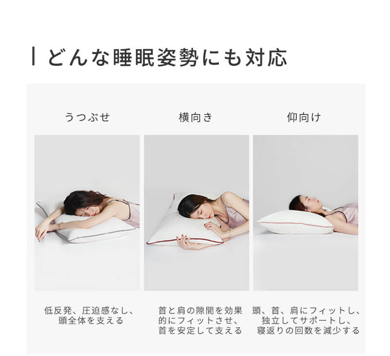 四つ高さ選択可能 ピロー 防臭 抗菌 高反発枕 安眠枕 高級 快眠枕 安眠 低め 低い まくら 首こり 肩こり 48*74cm ホテル仕様