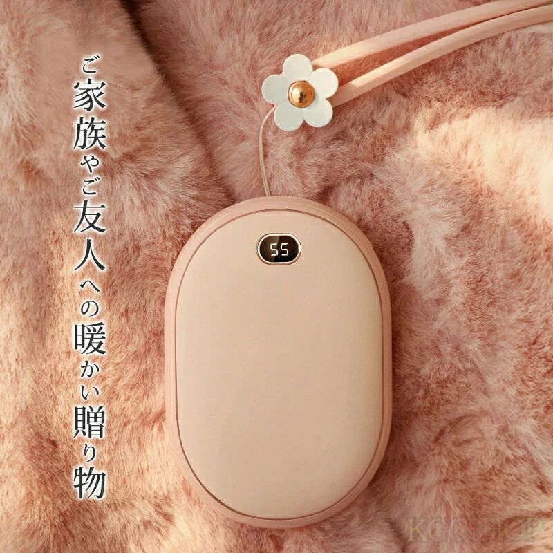 繰り返し 使える 充電式カイロ 10000mAh モバイルバッテリー 大容量 カイロ充電式 ポケットカイロ 電気あんか ハンドウォーマー 両面急速発熱 2段階温度調節 温度表示 カイロ 軽量 省エネ かわいい おしゃれ 防災グッズ
