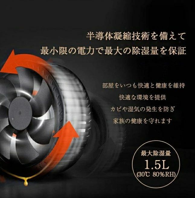 空気清浄機 衣類乾燥 除湿器 コンパクト LEDスクリーン ペルチェ式 20畳 省エネ 軽量 パワフル除湿|Yuri Yuri Fashion
