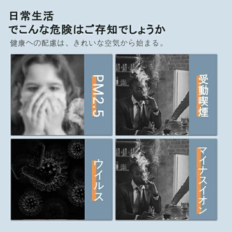 花粉 対策 くうき清浄機 自動空気質検知90-180平方メートル アロマ対応 脱臭/除菌 4段階風量調節|Yuri Yuri Fashion
