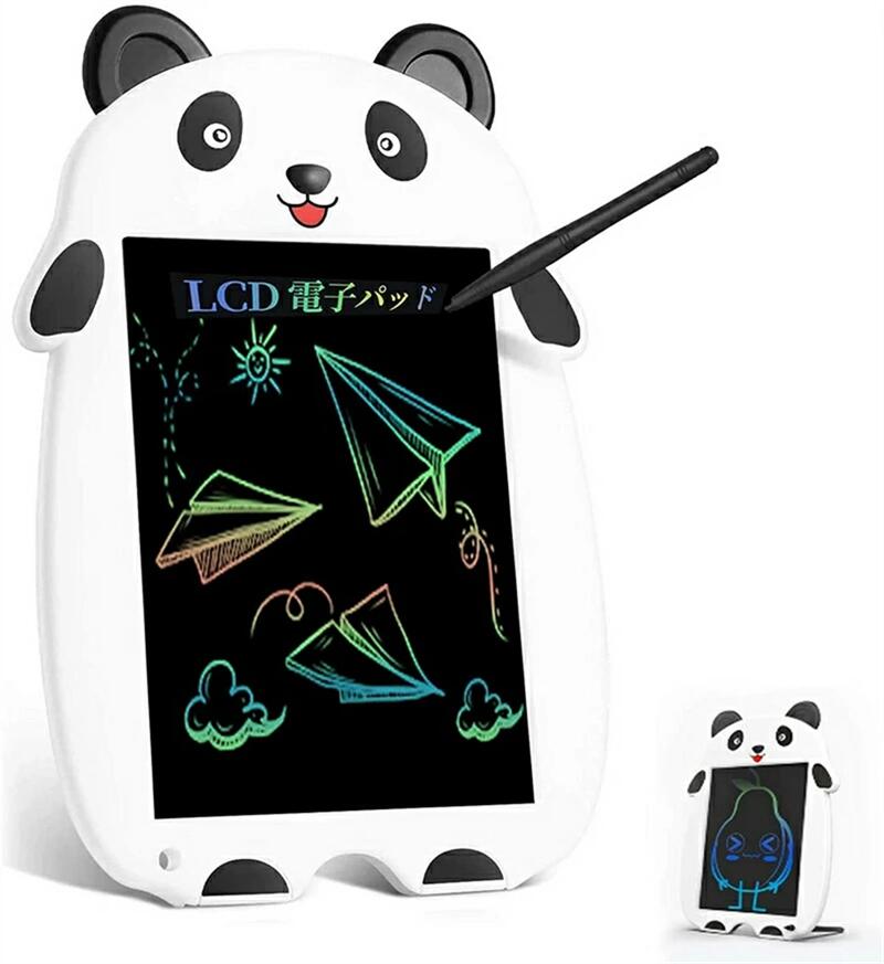 手書きパッド 電池交換可能 ストラップ付き ロック機能搭載 パンダ 電子パッド 9インチ お絵かきボード 子供 電子メモ