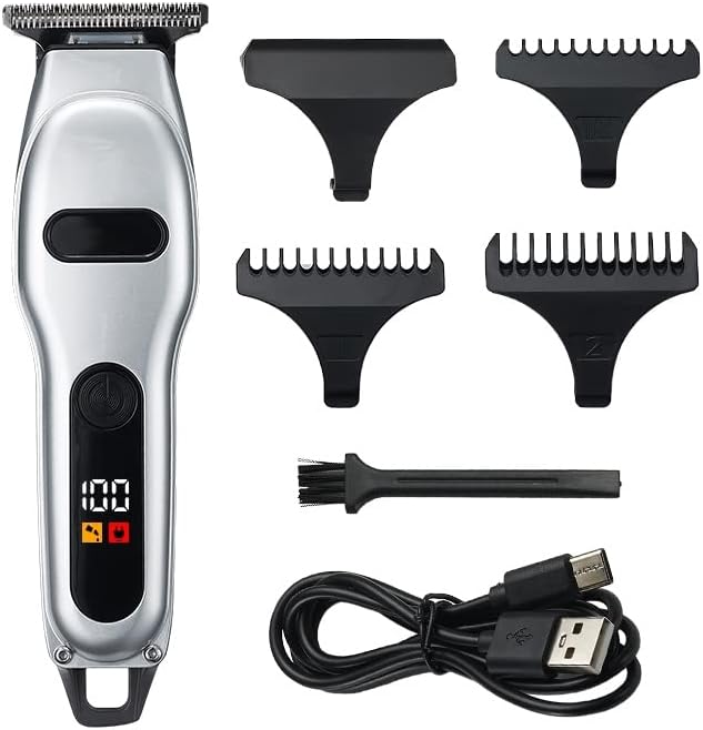 T字カミソリ ヘアーカッター コードレス 刃水洗可 ヘアトリマー ミニサイズ 精密彫刻 散髪 メンズ 0.1mm バリカン