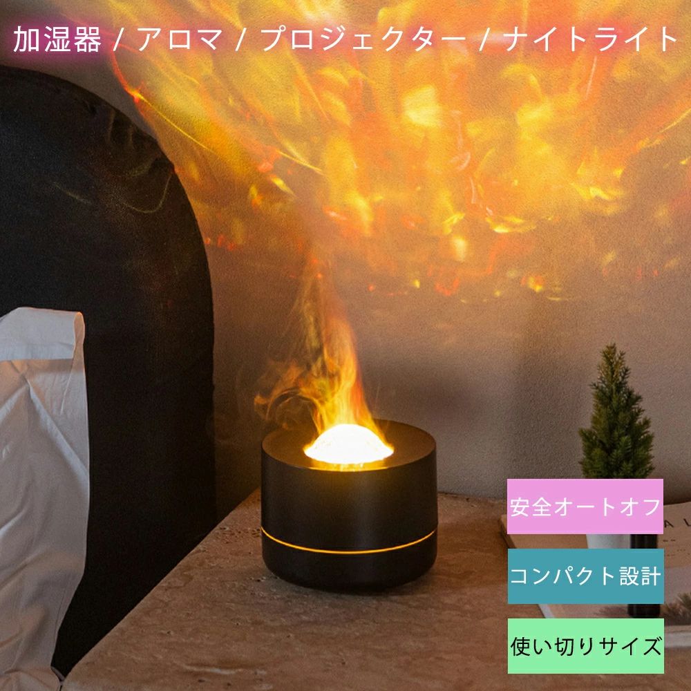 空焚き防止アロマディフューザー 2段階調節 200ml 卓上 上部給水式加湿器 加湿機 タンク容量 軽量 省エネ 子供部屋 乾燥 保湿｜Yuri Yuri Fashion
