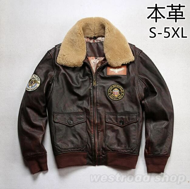 皮ジャン メンズ 中綿 ブルゾン g-1 フライトジャケット 本革 羊革 綿入れ 秋冬アウター ライダースジャケット