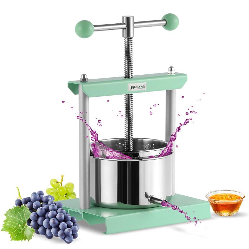 工事不要 フィルター/ホース別売 2/3/5.5L容積選択でき 脱水機 蜂蜜圧搾機 グレープフルーツ絞り器 手動｜Yuri Yuri Fashion