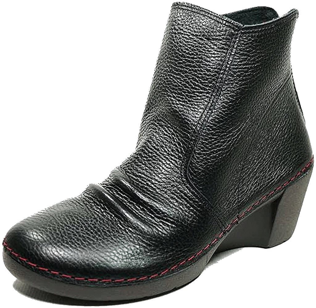 ブーツ 短絡ブーツ 元なめし革 外反母趾 トリップ 秋 冬期 敬老の年月日 レディース 黒いこと 通勤 商法 オフィス シャーリング しわ ウェッジ ウィッジ 歩き楽 疲労困憊ない 履きやすい 日本製 Yuriko Matsumoto Earthkitchen Ph