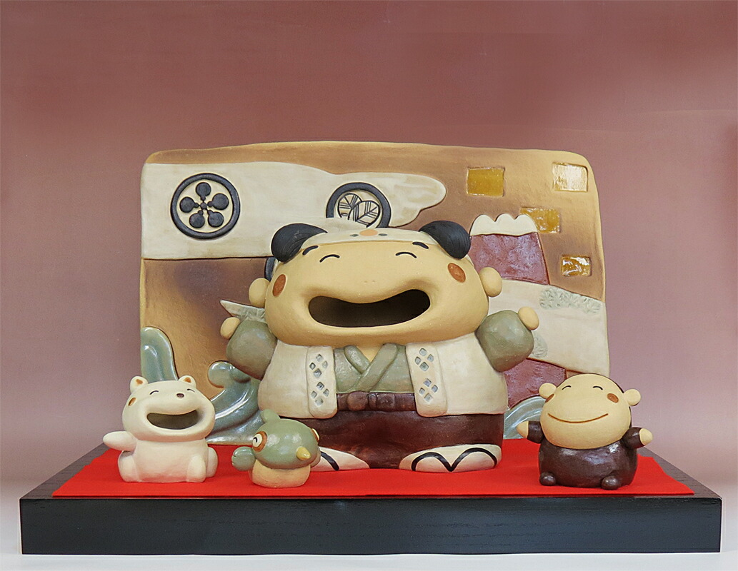 楽天市場】端午の節句 五月人形 桃太郎セット/陶器（端午の節句