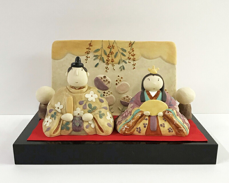雛人形 雛祭り ：雛人形　雅　紫／陶器　取り寄せ品・工房に在庫の無い場合は90日から180日間程の制作期間が必要となります