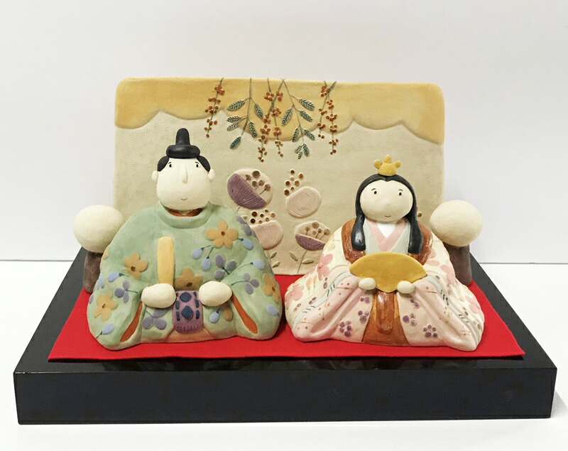 楽天市場】雛人形 ひな祭り /陶板・おひな様（陶雛人形）【親王飾り 