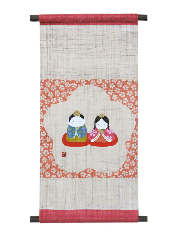 楽天市場】和風タペストリー・短冊桃雛（ひな祭り）/ メーカー