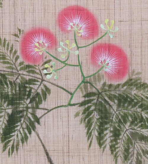 羅工房暖簾(のれん)・歓喜の花