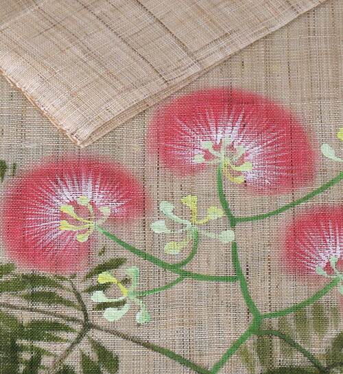 羅工房暖簾(のれん)・歓喜の花