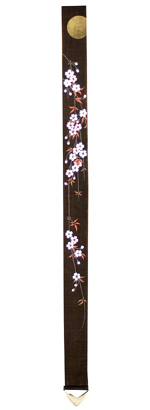 ■和風長尺細タペストリー・夜桜 (和柄)/ 和モダン 洛柿庵タペストリー ■和風長尺細タペストリー・夜桜 (和柄)/ 和モダン 洛柿庵タペストリー