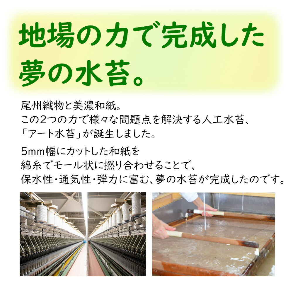 ギャザリング用 アート水苔 50g グリーン 長尺水苔 人工水苔