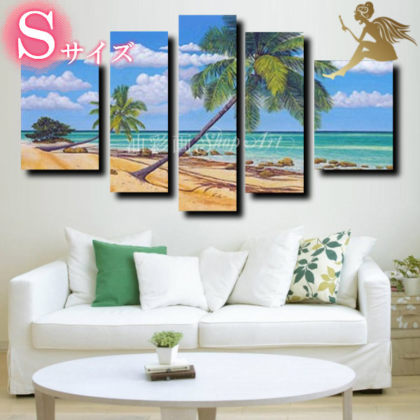 モダン アートパネル 絵画 手書きの油彩画 リゾート風景 アートパネル 海 送料無料 おしゃれ 壁掛けアート パネルset 常夏の島sサイズ 1154s 絵画 海 インテリア 絵画 油絵 絵 リゾート モダンアート Painfreepainrelief Com