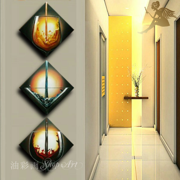 【絵画】【手書き】【壁掛け】 【油絵】【抽象画】【絵】 絵画 インテリア 【送料無料】 『モダン インテリア アートパネル』 3パネルSET 縦ワインとカクテル 1170 【アートパネル モノトーン】 おしゃれ 壁掛けアート