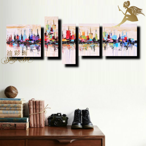 楽天市場】絵画 モダン インテリアアート アートパネル/5パネルSET
