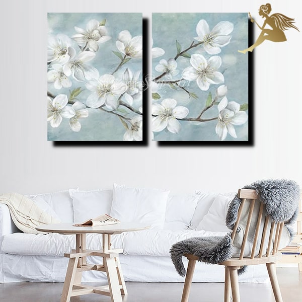 近代的 作物パネル 図形イラスト 手書上塗りの油彩画 お花アート ドローイング 内装 送料無料 アート板子 ウォールアート パネル 白い桜色 1793 鯔背 リビング生やさしいに飾れる オイルペインティング シーン 絵 Msgtours Com