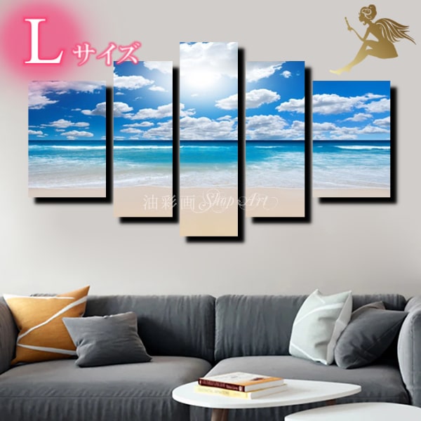 楽天市場】手書きの油彩画 壁掛け 絵画油絵 風景画 絵アートボード 海