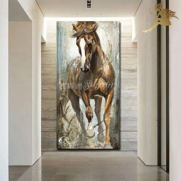 楽天市場】「九頭馬」M.Hark F8サイズ油彩画・直筆油彩画・油絵