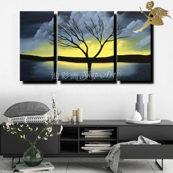 絵画 壁掛け 手書き 油絵 風景画 絵絵画 インテリア 送料無料 モダン インテリア アートパネル パネルset 細い木と雲 壁掛け 絵 インテリア おしゃれ 壁掛けアート アートパネル かわいい Rioclaroonline Com Br