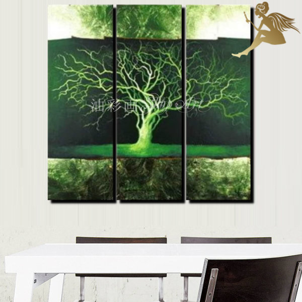 楽天市場 絵画 手書き 壁掛け 油絵 風景画 絵 おしゃれインテリア 送料無料 モダン アートパネル 3パネルｓｅｔ 緑の木 W0364 飾るだけ簡単 壁飾りキャンバスアート パネルアート 油彩画shop Art