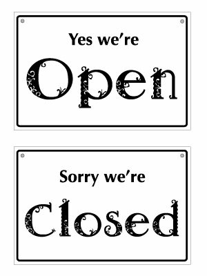 送料無料【オープンクローズ両面パネル看板・Lサイズ：幅約45×高約30cm・ベネッサ OPEN CLOSED】植物柄をちりばめた書体のサインパネル。ハンドメイド 英語看板 パネル サイン 開店 閉店 ショップ用 オープン看板